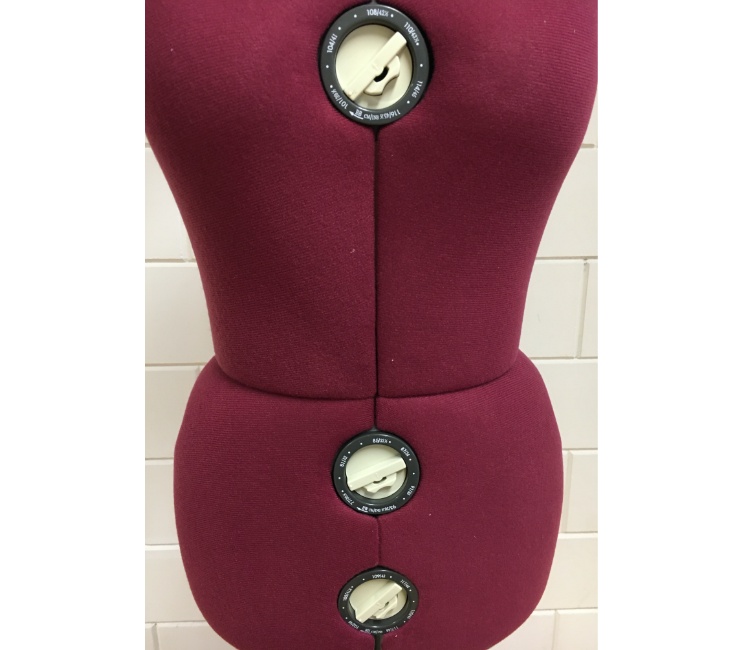 Metalen paspop, paspop, decoratieve mannequin, buste in